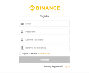 آموزش ثبت نام در بایننس